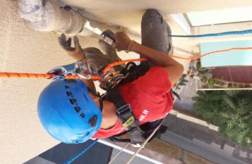 L�installazione della linea vita, il dispositivo anticaduta